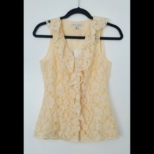Banana Republic Ruffle Lace Sleeveless Top